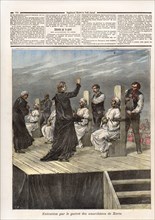 Le Petit Journal (supplément Illustré) du Samedi 27 février 1892. N° 66. Exécution par le garrot de