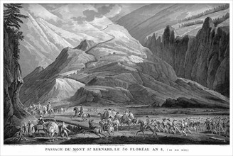 Epopée napoléonienne. Napoléon 1er. Passage du Mont Saint-Bernard, le 30 Floréal de l'An VIII. 20