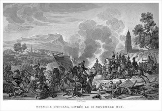 Epopée napoléonienne. Napoléon 1er. Bataille d'Occana, livrée le 19 novembre 1809.