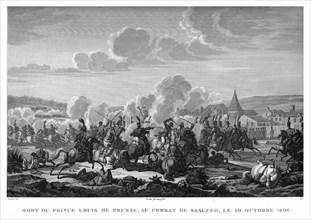 Epopée napoléonienne. Napoléon 1er. Mort du Prince de Prusse, au combat de Saalfed, le 10 octobre