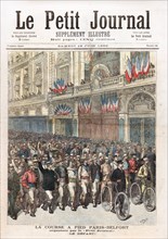 La course à pied Paris-Belfort, organisée par le Petit Journal. Le départ.
