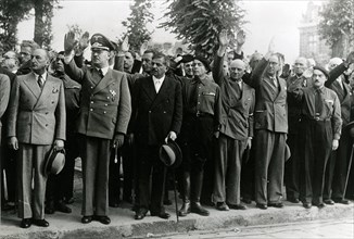 LVF parade in the presence of Laval, 1941