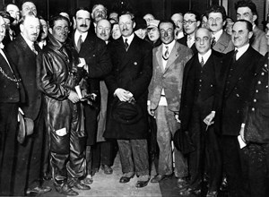 Reception of aviators Costes and Le Brix at the Presidency of the Council, 1927