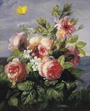 Grobon, Papillons et roses