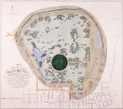 Plan of Regent's Park, London, c1822. Artist: Anon