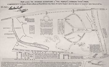 Plan of Hyde Park, 1867. Artist: Anon
