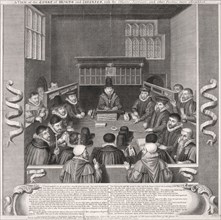 Interior view of the Court of Wards and Liveries, 1747. Artist: Anon