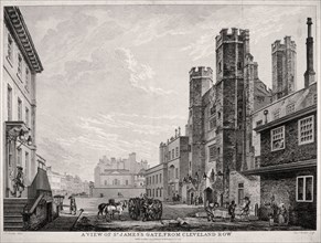St James's Gate leading to St James's Palace, London, 1766 Artist: Edward Rooker