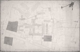 Plan of Christ's Hospital, Newgate Street, London and its adjoining estate, 1819. Artist: Anon