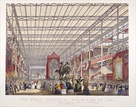 Great Exhibition, Crystal Palace, Hyde Park, London, 1851. Artist: Dickinson Brothers
