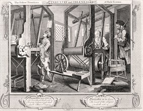 'The fellow 'prentices at their looms', plate I of Industry and Idleness, 1747. Artist: William Hogarth