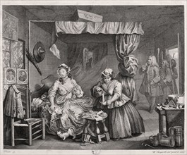 'The Compleat trull at her lodging in Drury Lane', plate III of The Harlot's Progress, 1732. Artist: William Hogarth
