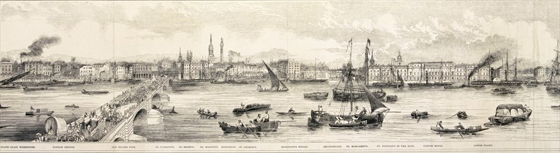 London from the River Thames, 1844 Artist: Frank Vizetelly