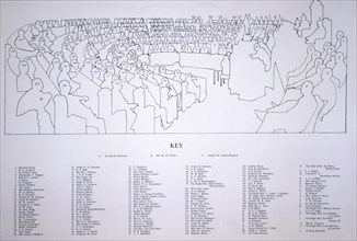 The first meeting of the Greater London Council in the County Hall, London, 1964. Artist: Alfred Reginald Thomson