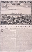 The Great Fire of London, 1666. Artist: Pieter Hendrickcz Schut