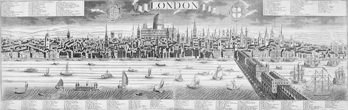 View of London, c1710. Artist: Anon