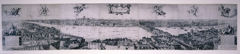 View of London from the south, 1832. Artist: Robert Martin