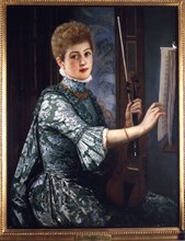 'The Violinist', 1886. Artist: George Adolphus Storey