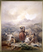 'The Shepherd's Meal', 1844. Artist: Francis William Topham