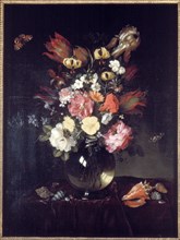 Vase and flowers', 1655. Artist: Pieter van de Venne