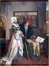 Charles V and Jeanne Vandergeynst at the Cradle of their Daughter Marguerite', 1870. Artist: Willem Geets