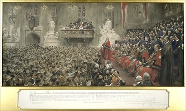The City Imperial Volunteers in Guildhall, London, 1900. Artist: John Henry Frederick Bacon
