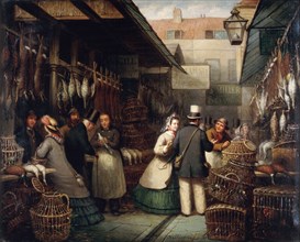 Leadenhall Market, London, 1865. Artist: Andries Scheerboom