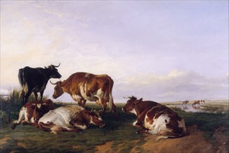 'Landscape and cattle', 1868. Artist: Thomas Sidney Cooper