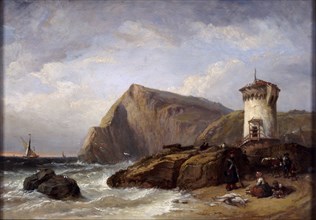 Terracina Tower, 1854. Artist: Clarkson Stanfield