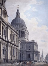 South side of St Paul's Cathedral, London, 1765. Artist: James Malton