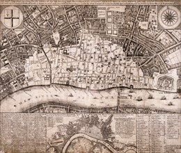 Map of London, 1666. Artist: RP