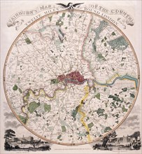Map of London, 1798. Artist: E Bourne