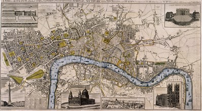Map of London, 1798. Artist: Anon