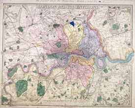 General Map of London, 1847. Artist: Benjamin Rees Davies