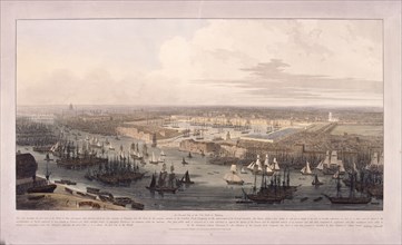 London Docks, 1803. Artist: William Daniell