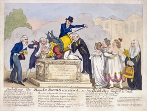 Scene at Horse Guards Parade, London, 1816. Artist: Anon