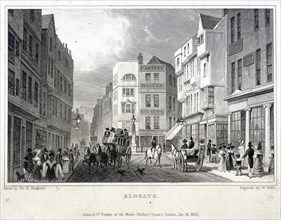 Aldgate, London, 1830. Artist: W Wallis