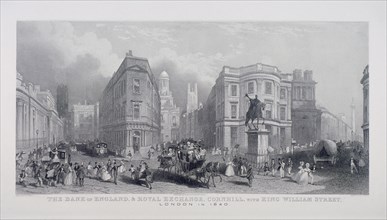 Bank of England, Threadneedle Street, London, (1840?) Artist: Henry Wallis