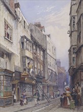 Bell Yard near Chancery Lane, London, 1835. Artist: George Sidney Shepherd