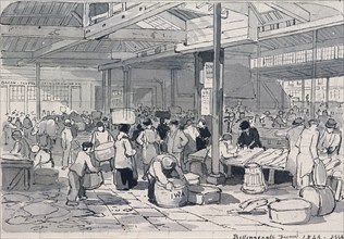 Billingsgate Market, London, 1849. Artist: IWA