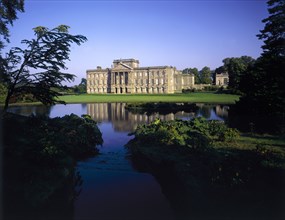 Lyme Hall from across the lake, Lyme Park, Disley, Stockport, Cheshire, 1993