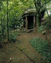 Classical temple rotunda, Badger Dingle, Badger, Shropshire, 1994