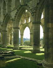 View of arches, Rievaulx Abbey, North Yorkshire, 1988