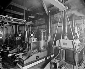 The engine room at Hotel Victoria, Northumberland Avenue, London, 1897