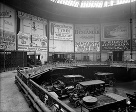 Interior of the Wolseley Tool & Motor Car Co Garage, Westminster, London, 1913