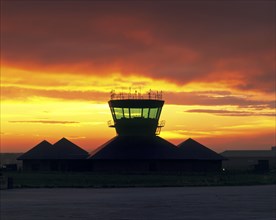 Air Traffic Control tower, RAF Leeming, North Yorkshire, 1990
