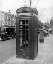 A new issue K2 telephone box, Ladbroke Grove, Kensington, London, 1926
