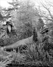 Prehistoric monsters, Crystal Palace Park, Bromley, 1981
