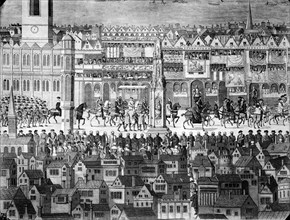 Procession of Edward VI along Cheapside, City of London, c1550