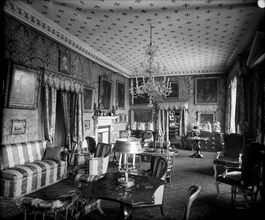 Crimson Drawing-Room, Holland House, Kensington, London, c1896-c1920.